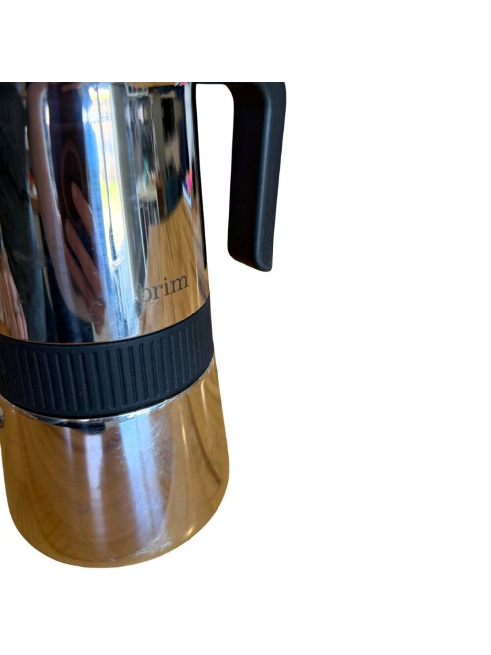 Brim 6 Cup Moka Coffee Maker Stainless Steel Stovetop Flip Top Lid - Picture 4 of 9